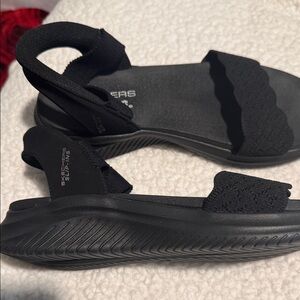 Skechers Women's Black Strappy Sandals